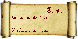 Borka Aurélia névjegykártya